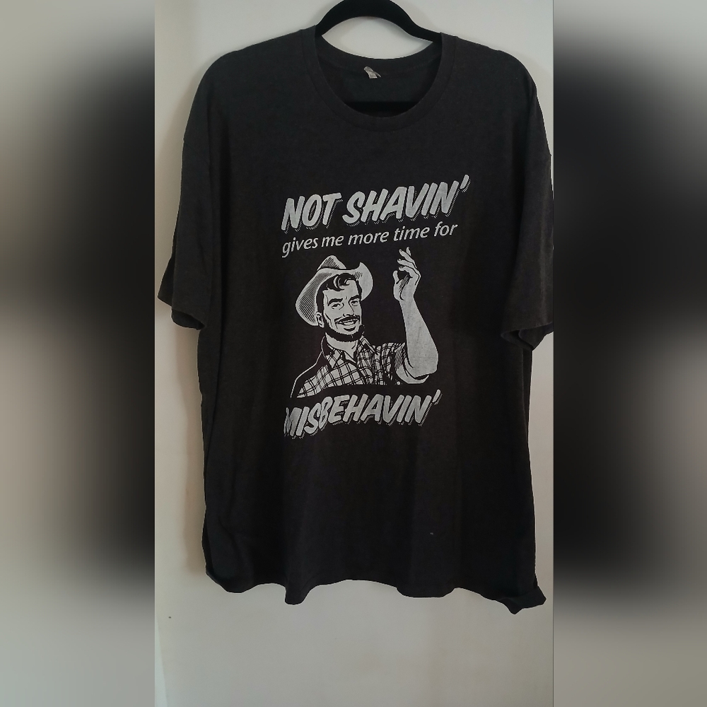 Big and Tall Alstyle Men's Black Tee with Graphic Design Funny Comical 3XL